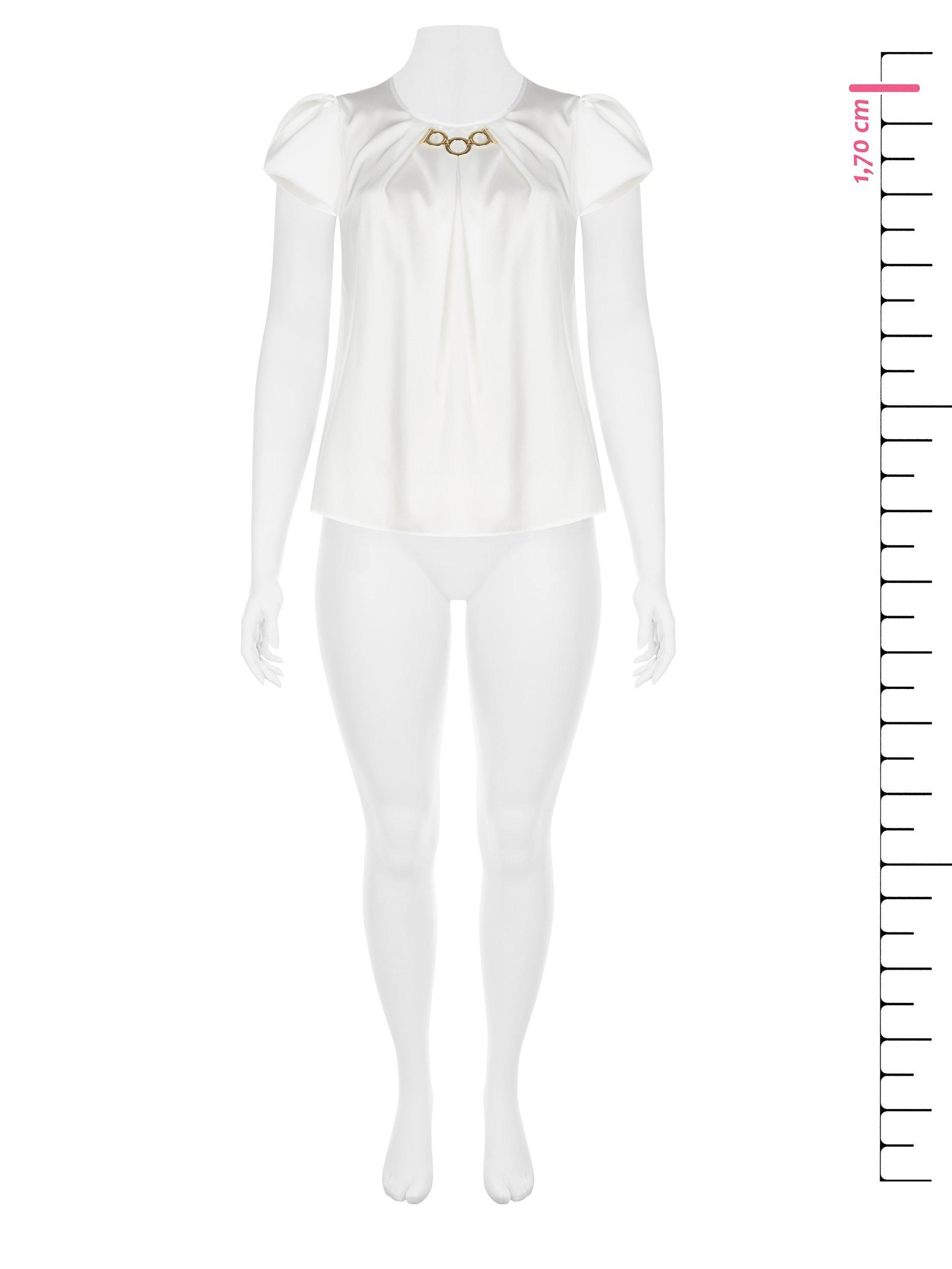 Blusa donna Rinascimento Curvy bianco
