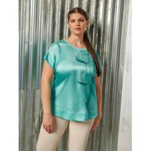 T-shirt in raso  curvy donna
