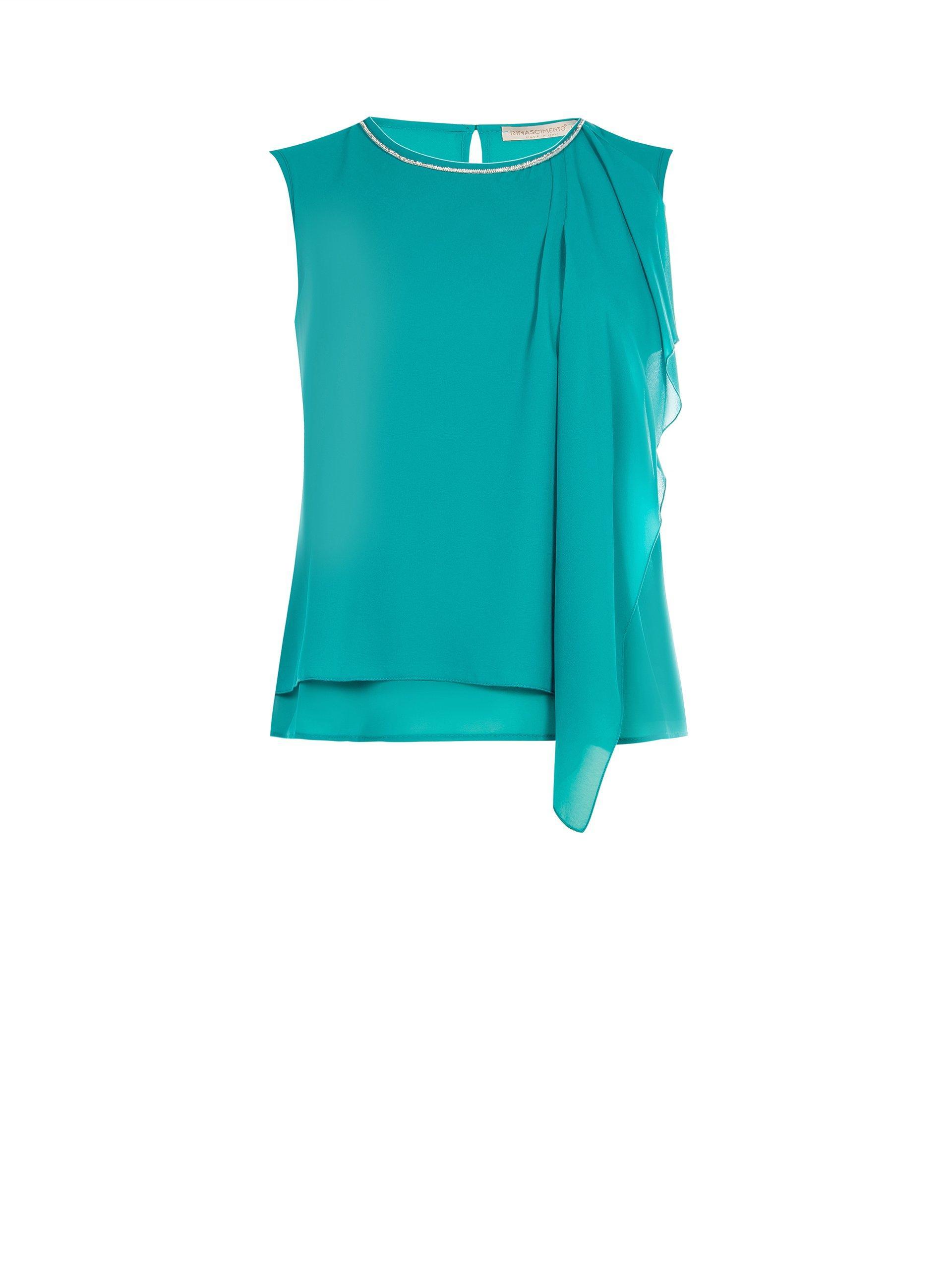 Blusa in georgette e strass Rinascimento Curvy donna