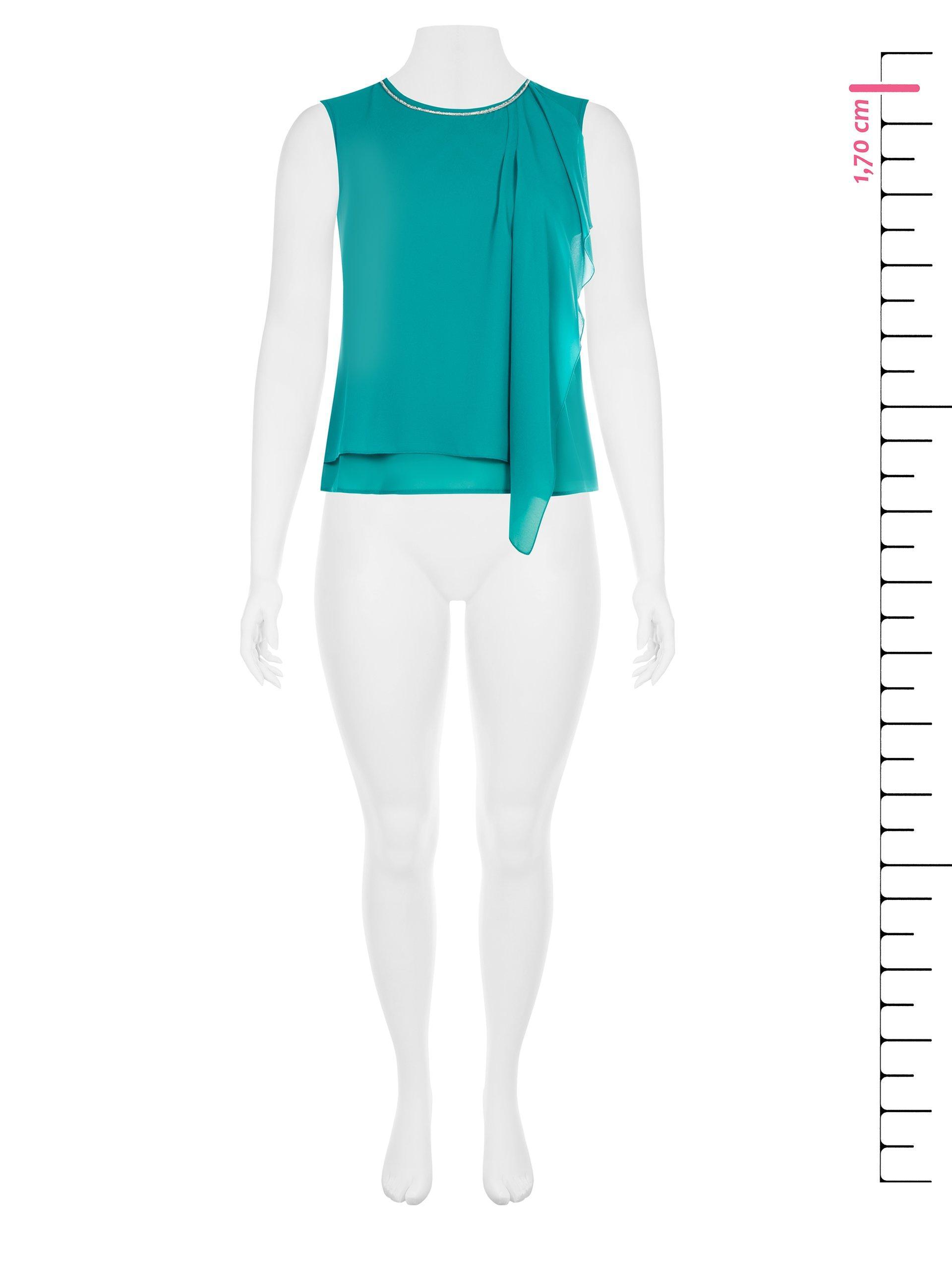 Blusa in georgette e strass Rinascimento Curvy donna