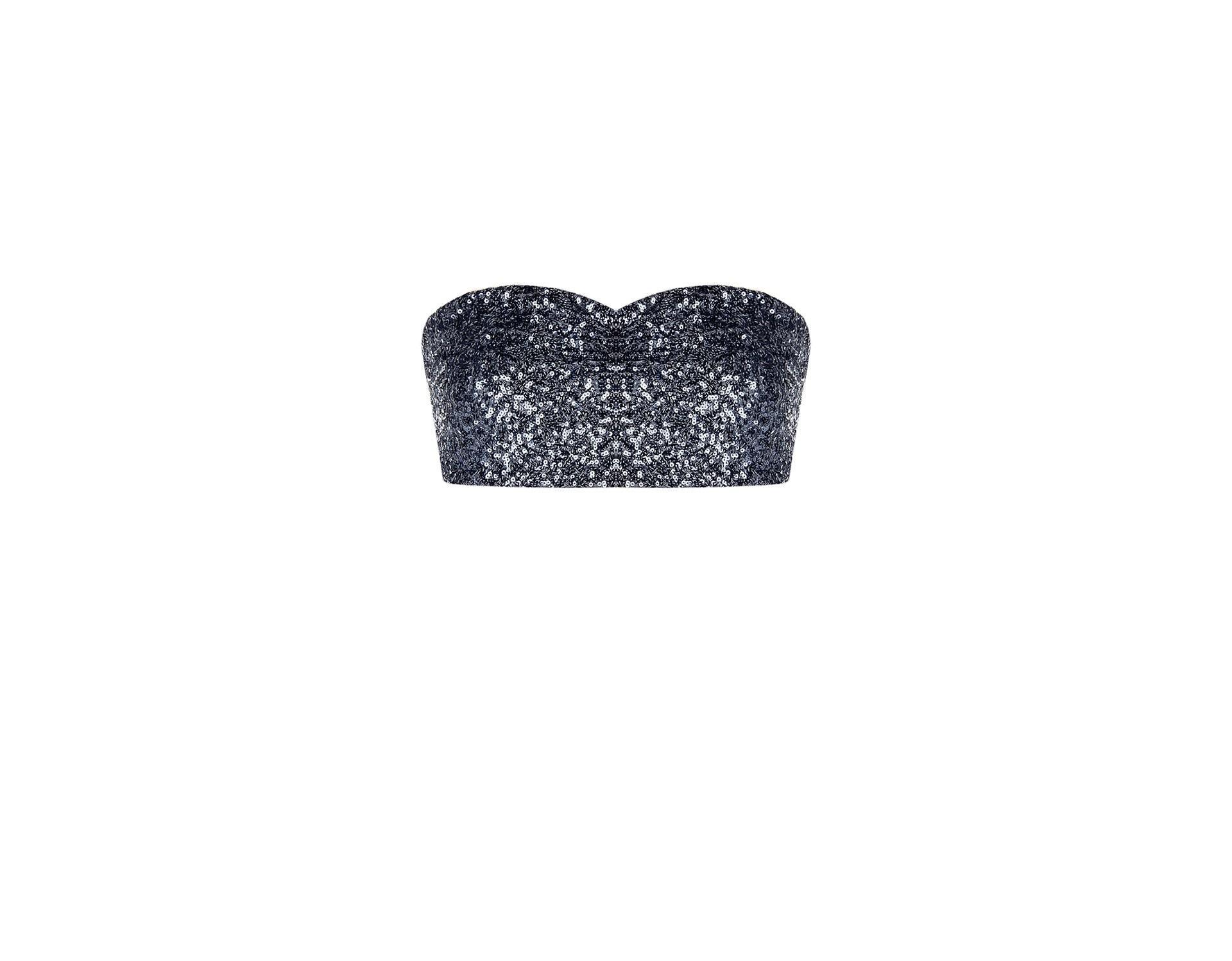 Min top fascia con pailettes Rinascimento