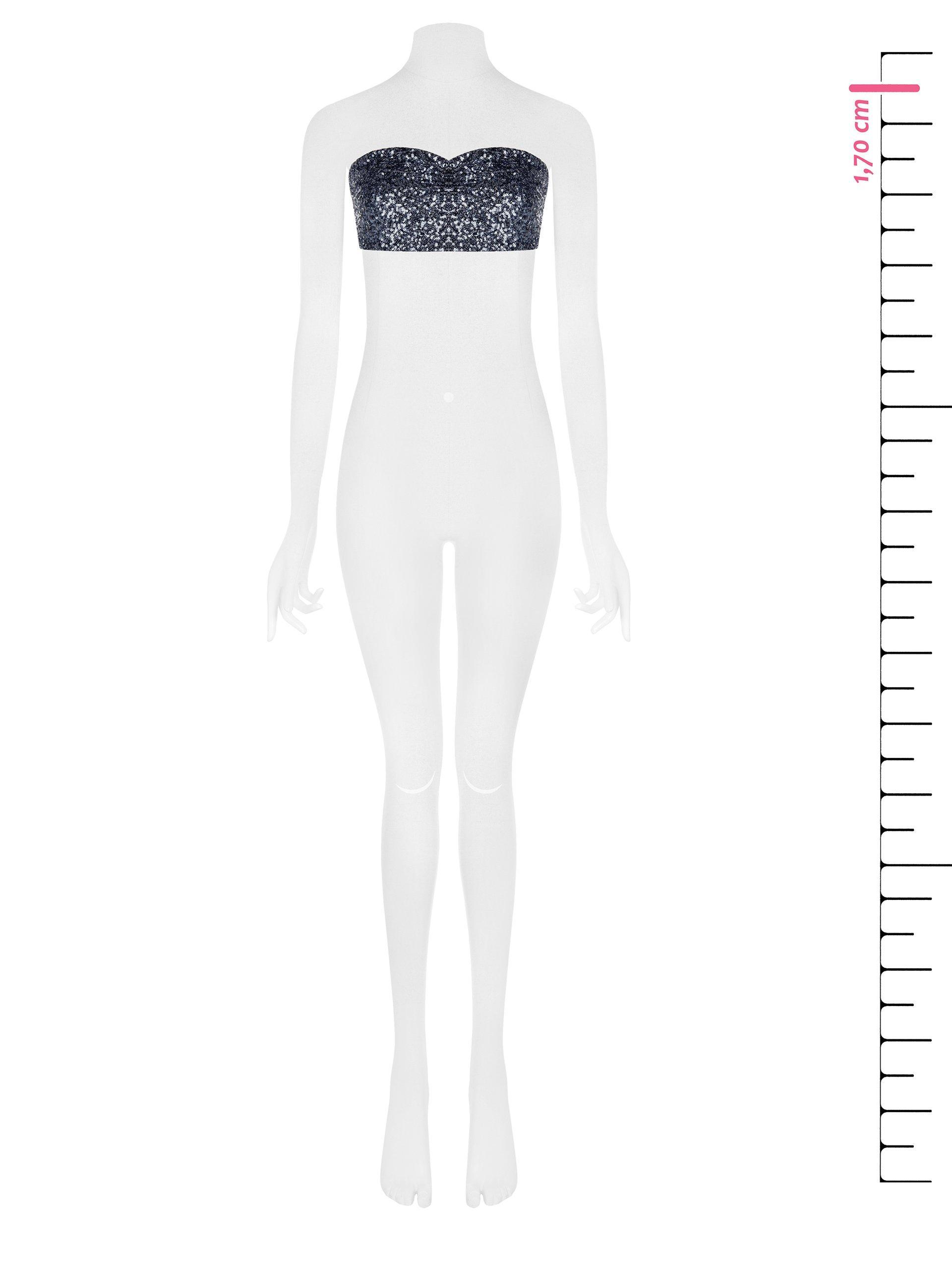 Min top fascia con pailettes Rinascimento