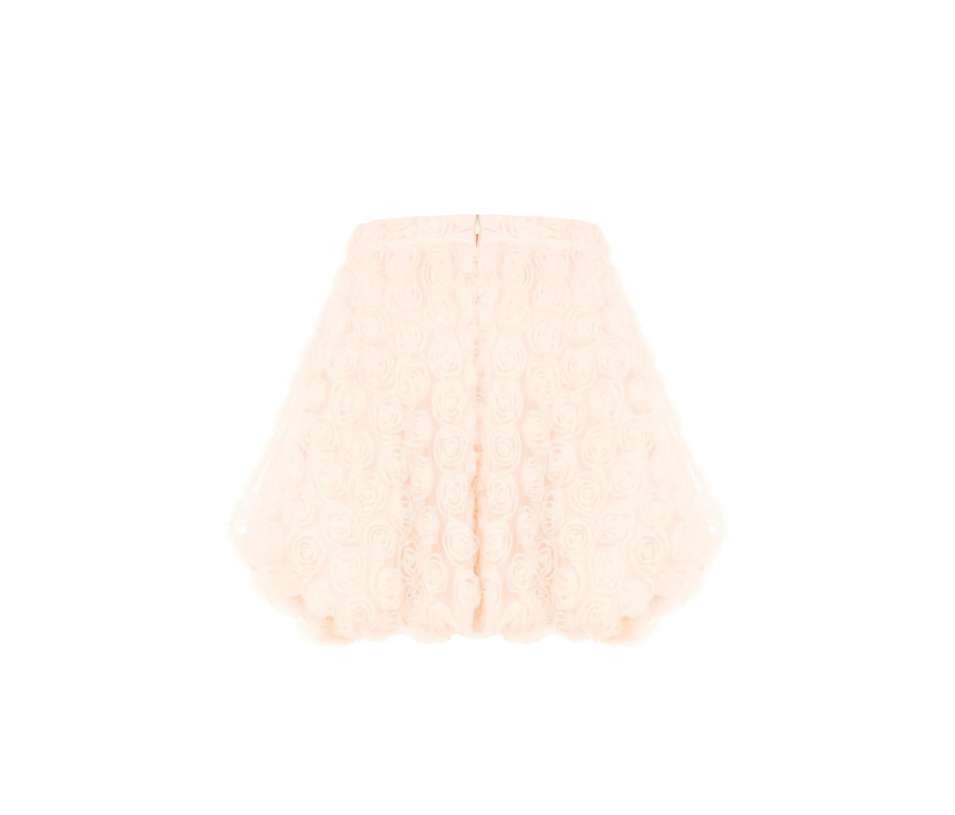 Minigonna palloncino con delicate rose Rinascimento
