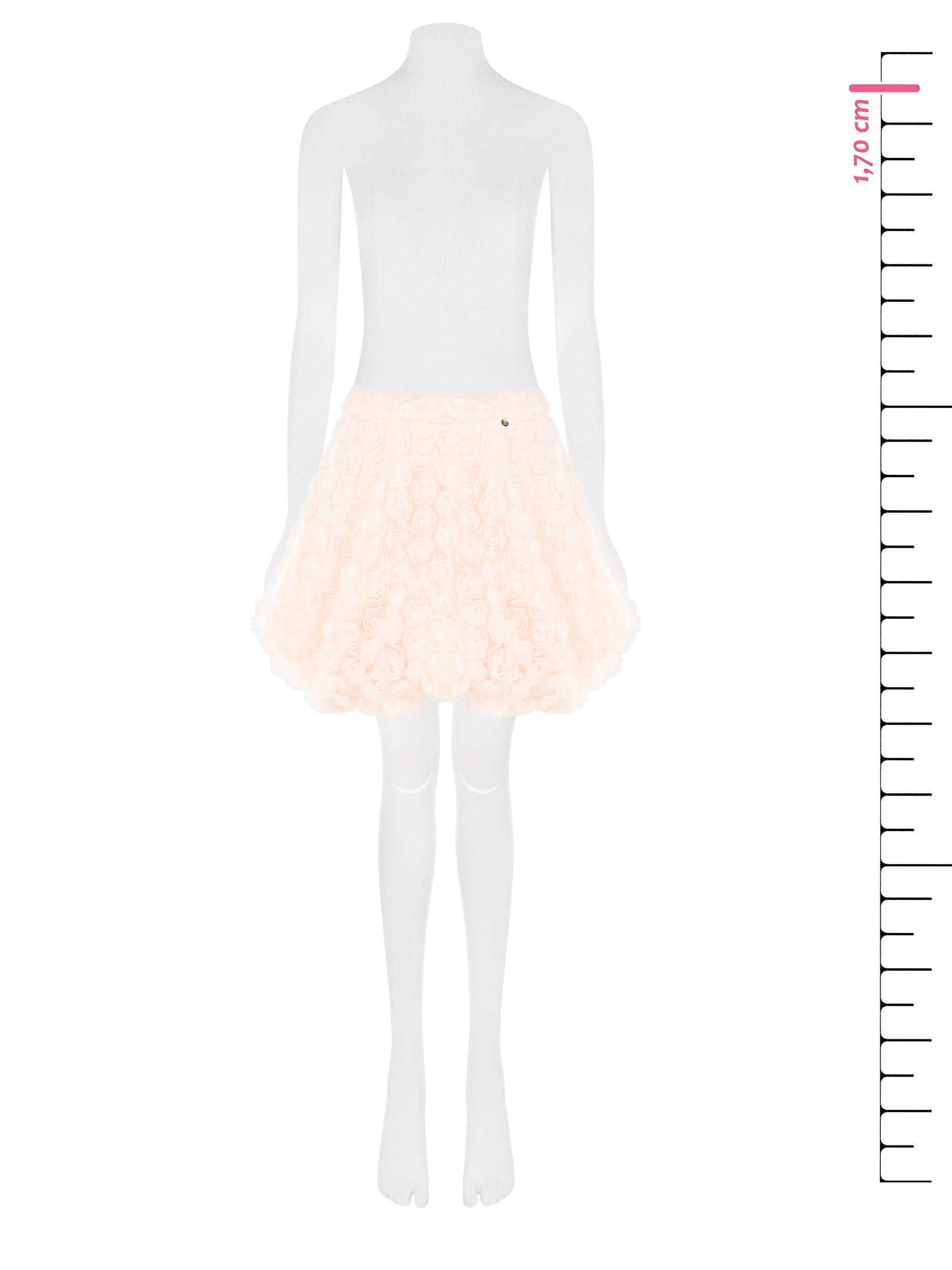 Minigonna palloncino con delicate rose Rinascimento