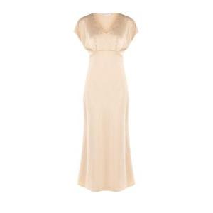 Abito in misto viscosa donna  beige