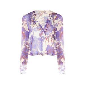 Blusa corta ad incrocio  donna