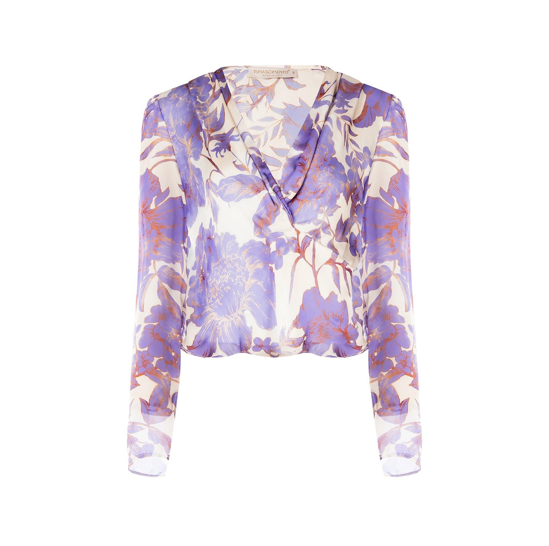 Blusa corta ad incrocio Rinascimento donna