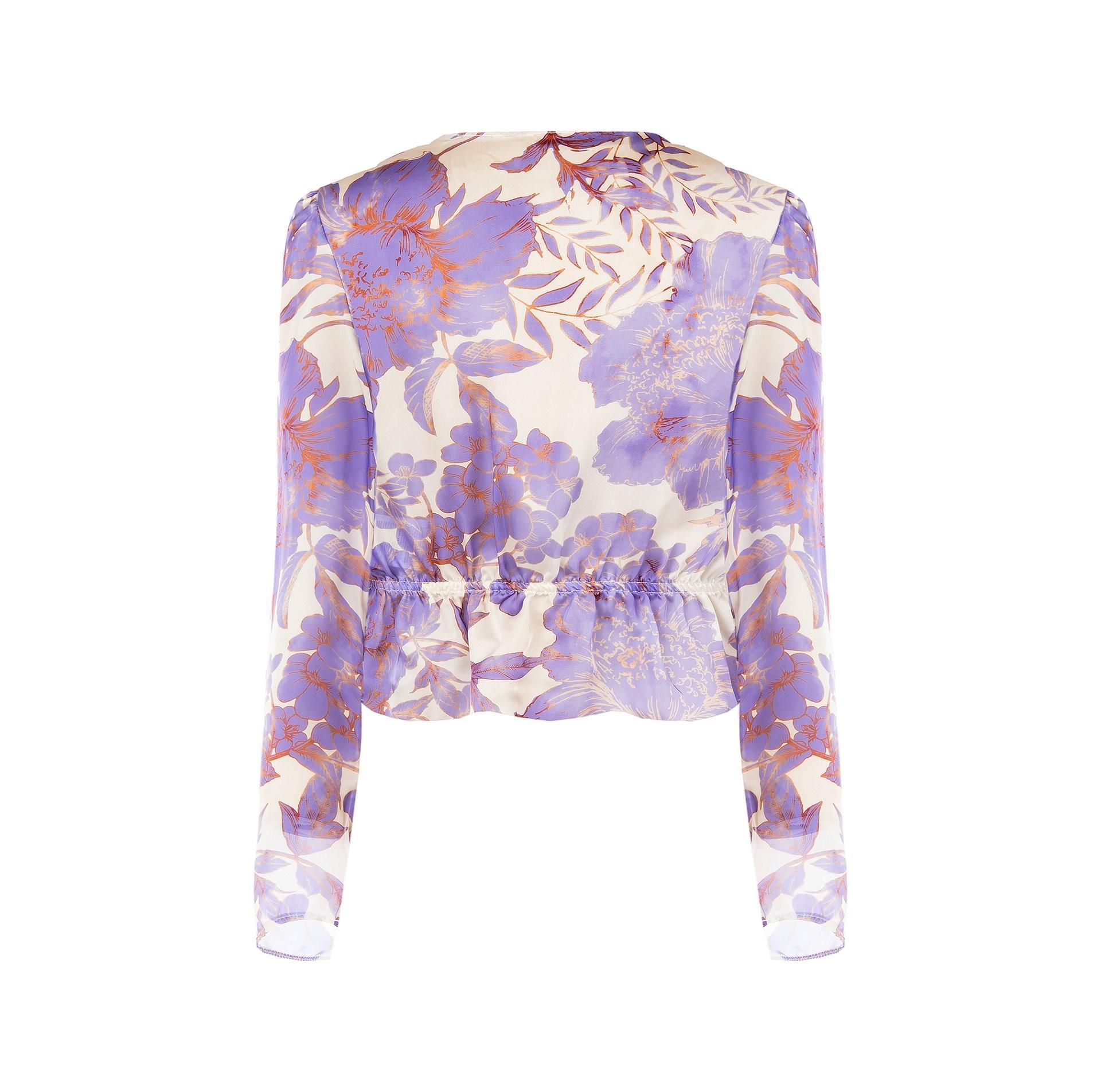 Blusa corta ad incrocio Rinascimento donna