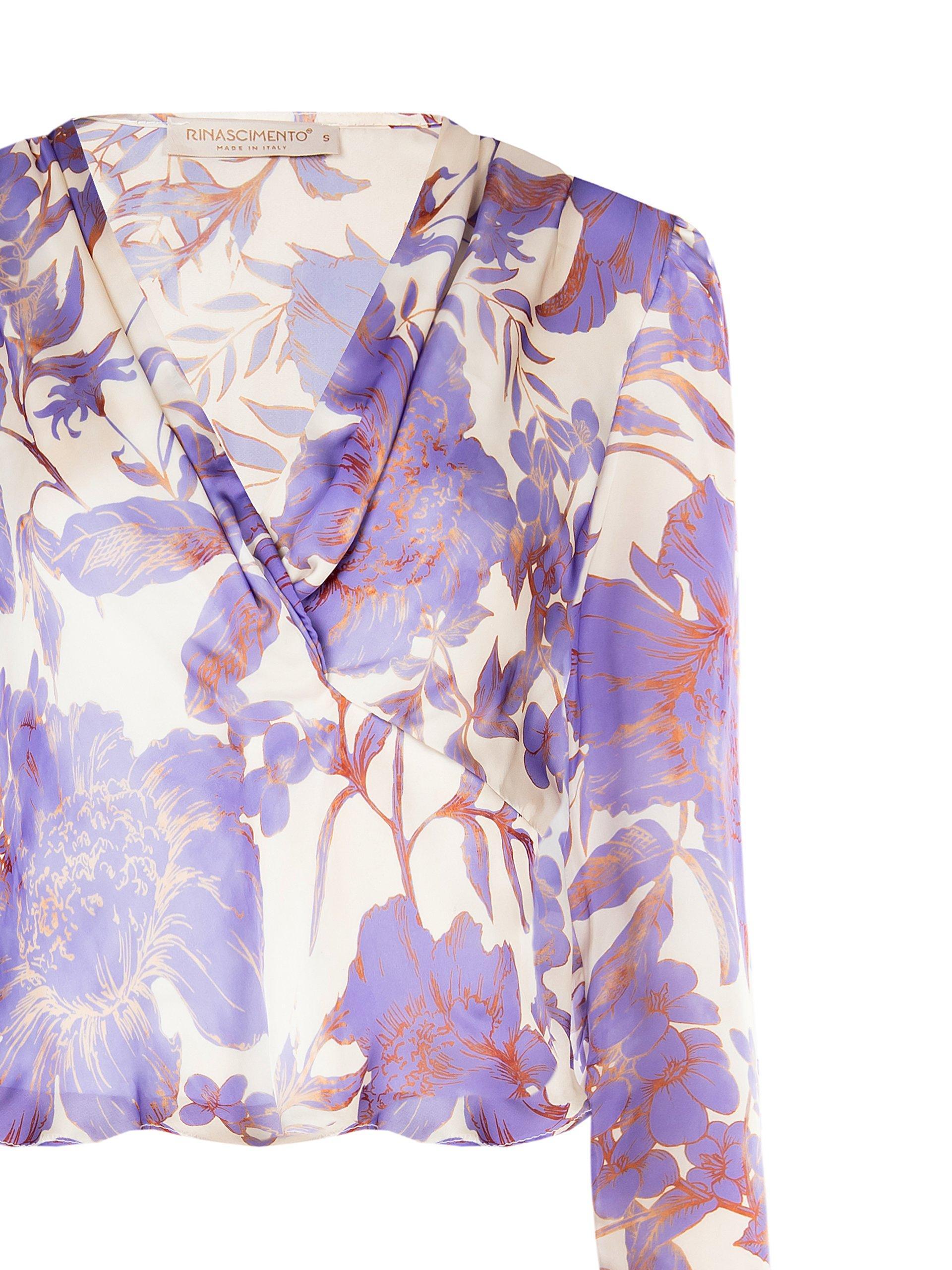 Blusa corta ad incrocio Rinascimento donna