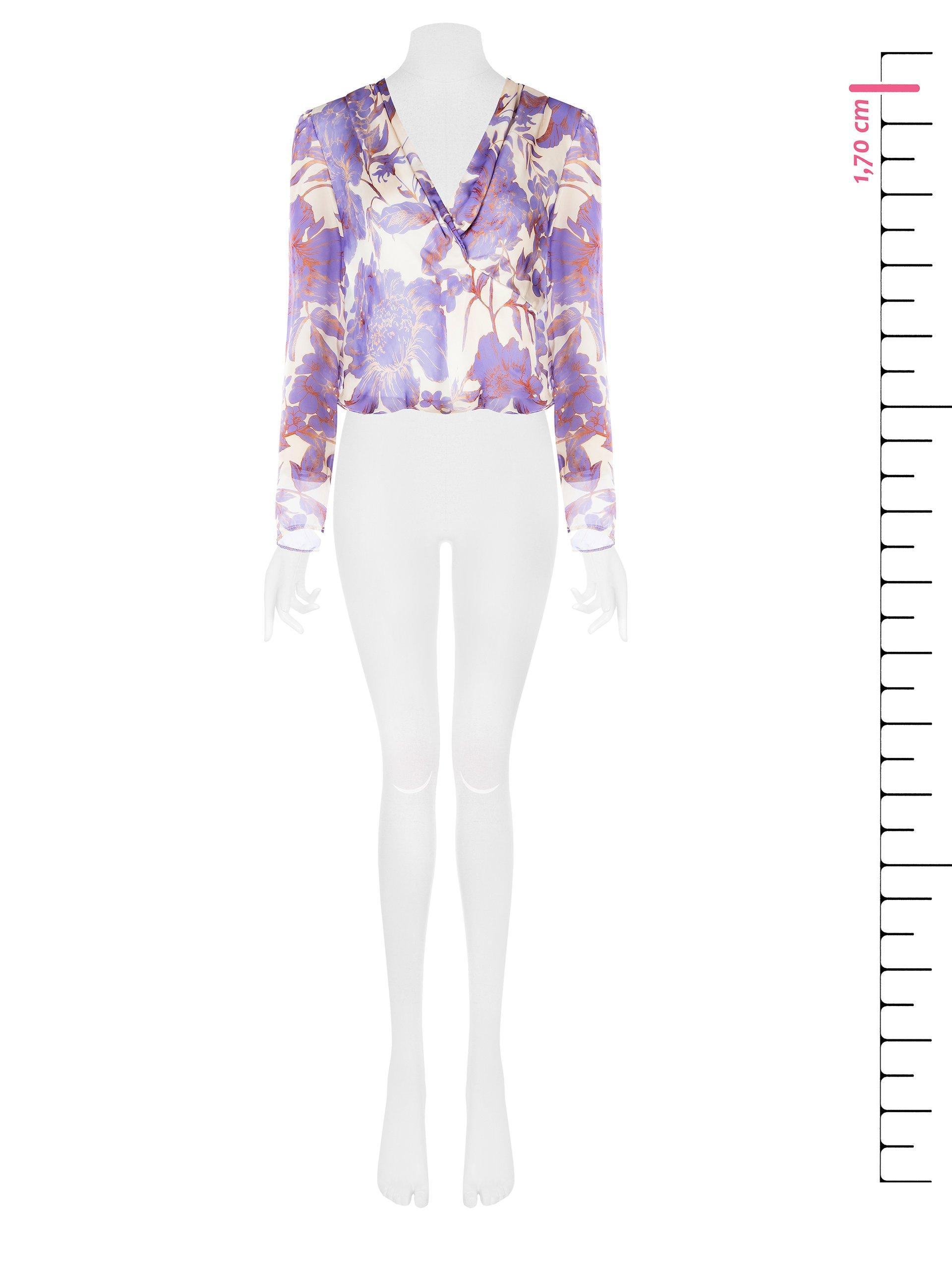 Blusa corta ad incrocio Rinascimento donna