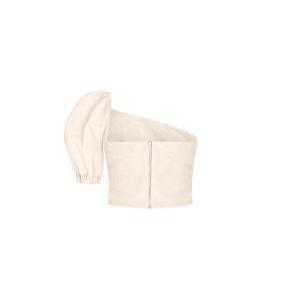 Crop top monospalla rinascimento donna