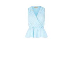 Top in pizzo da donna  celeste