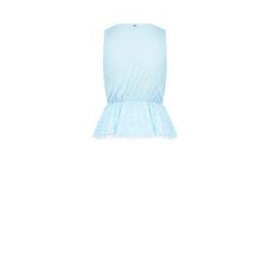 Top in pizzo da donna  celeste