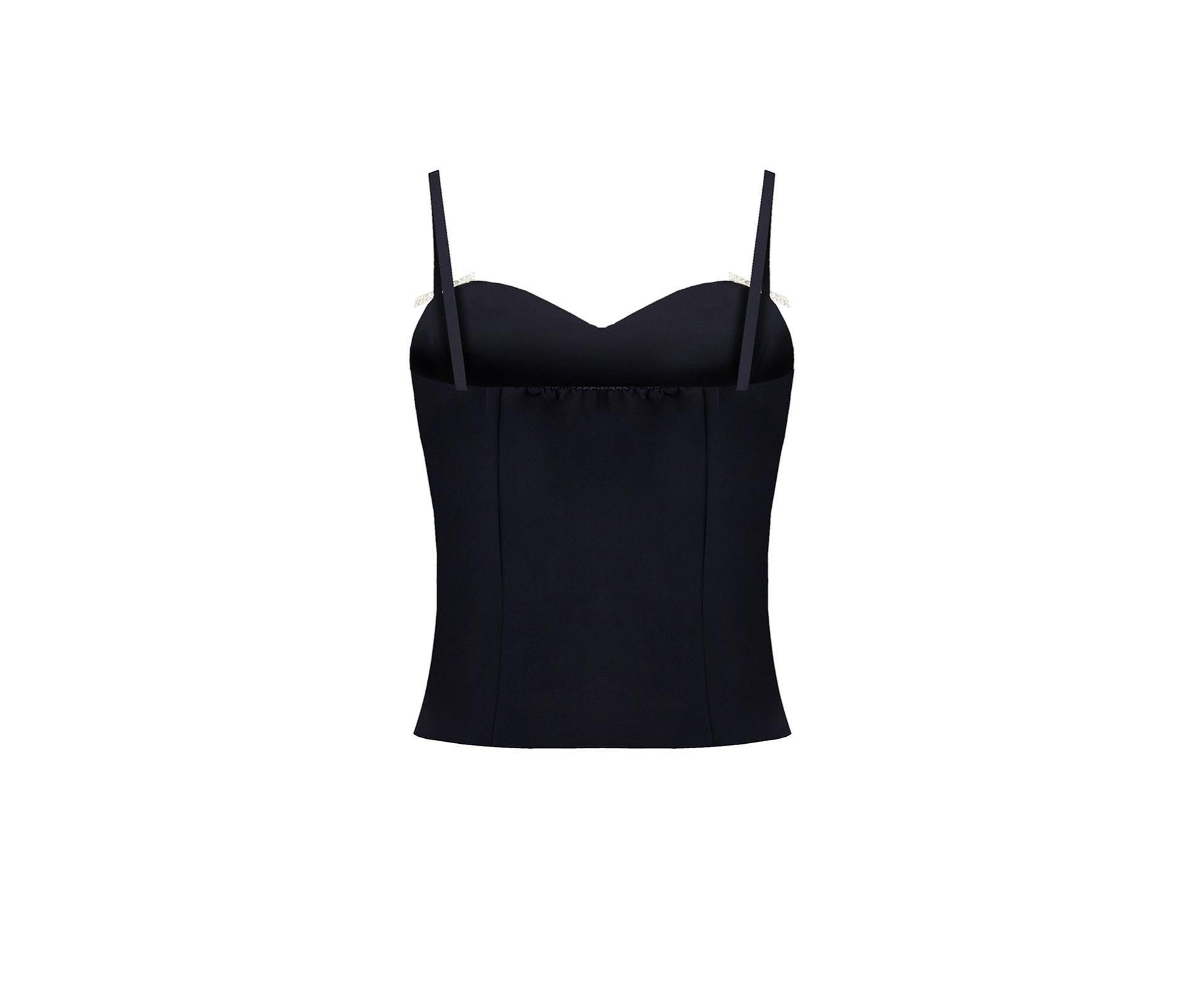 Top bustier con spille a fiocco strass Rinascimento