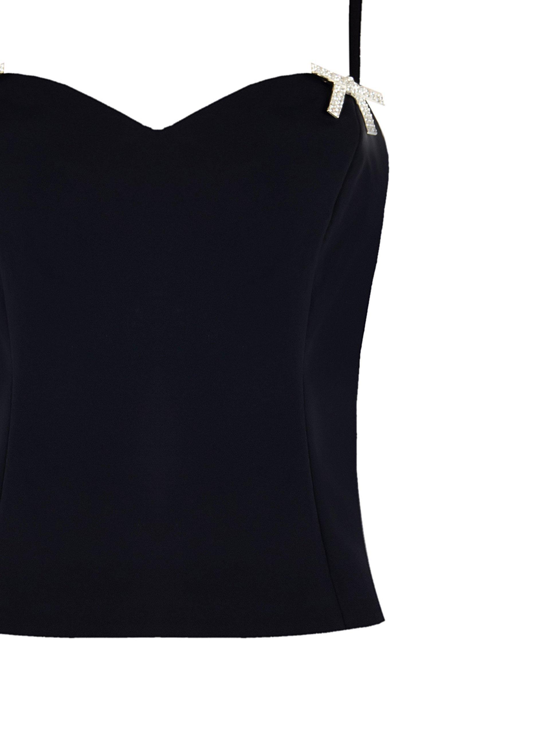 Top bustier con spille a fiocco strass Rinascimento