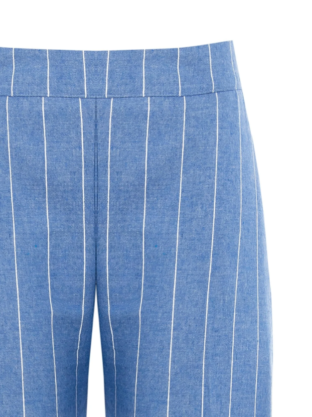 Pantaloni palazzo in denim gessato Rinascimento