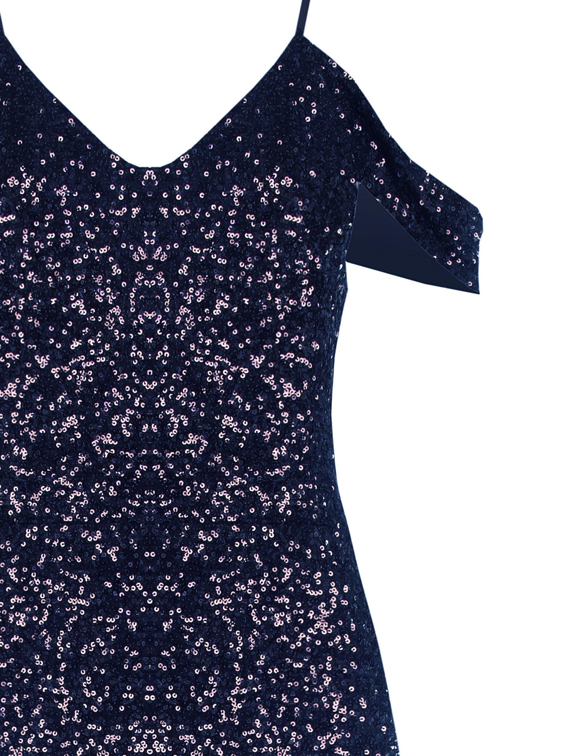 Abito tubino in paillettes Rinascimento blu