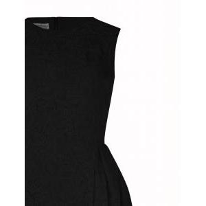 Abito corto in pizzo nero  donna