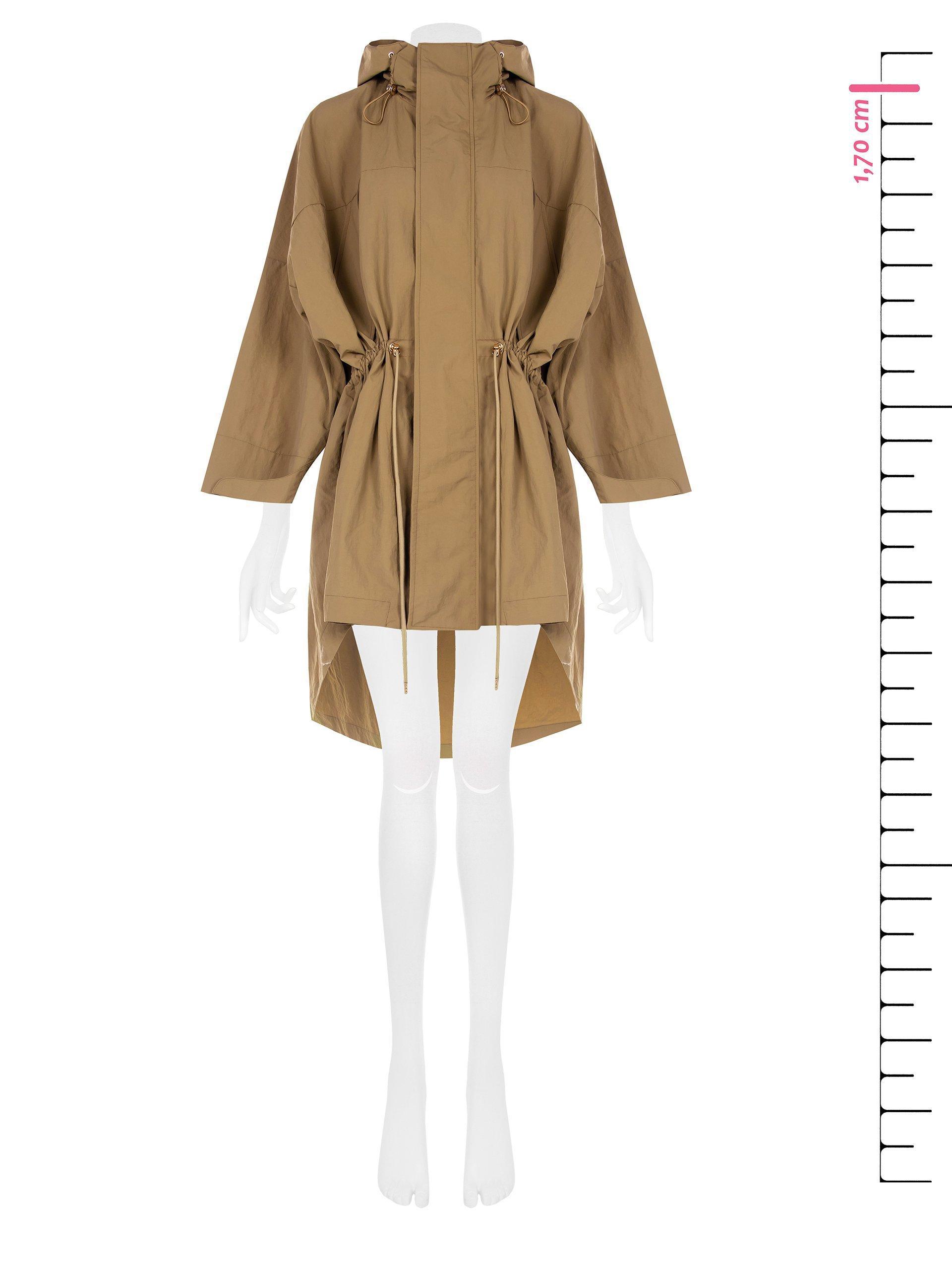 Giacca Parka con cappuccio Impermeabile da donna Rinascimento
