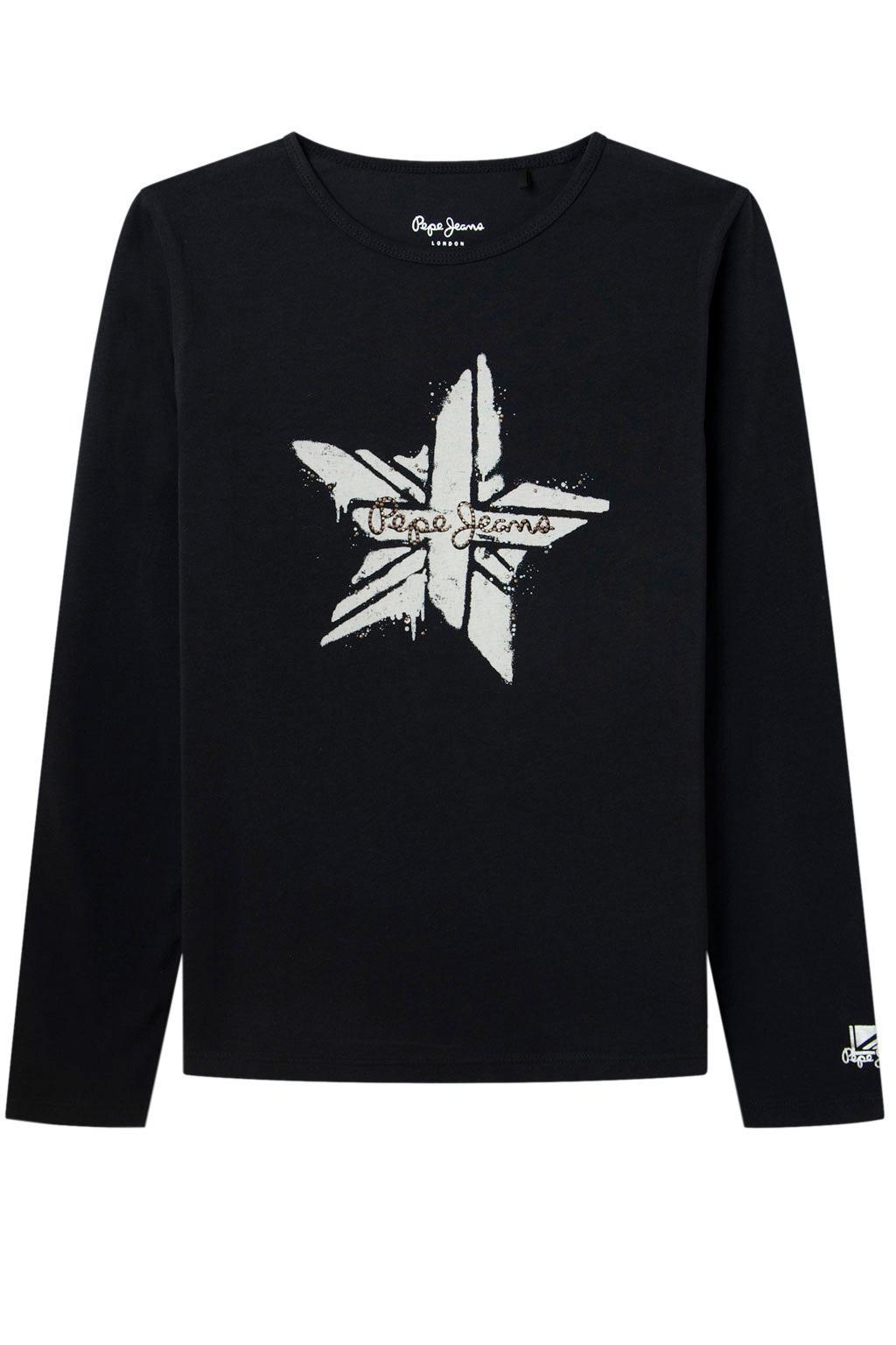 T-shirt manica lunga cotone Pepe Jeans bambina