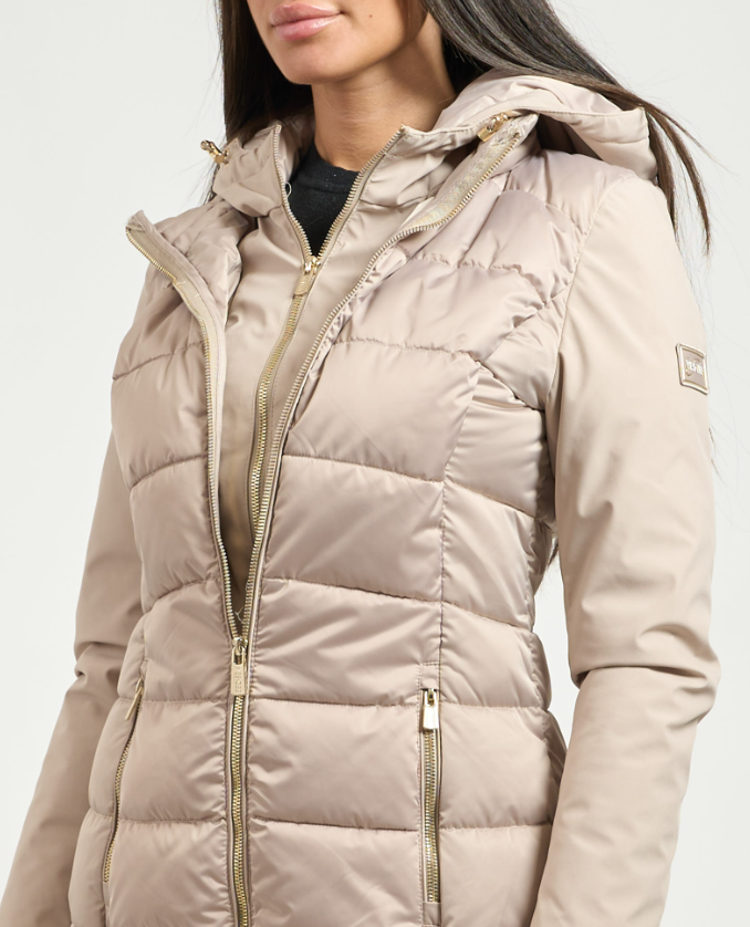 Giubbotto donna Yes Zee trapuntato con cappuccio