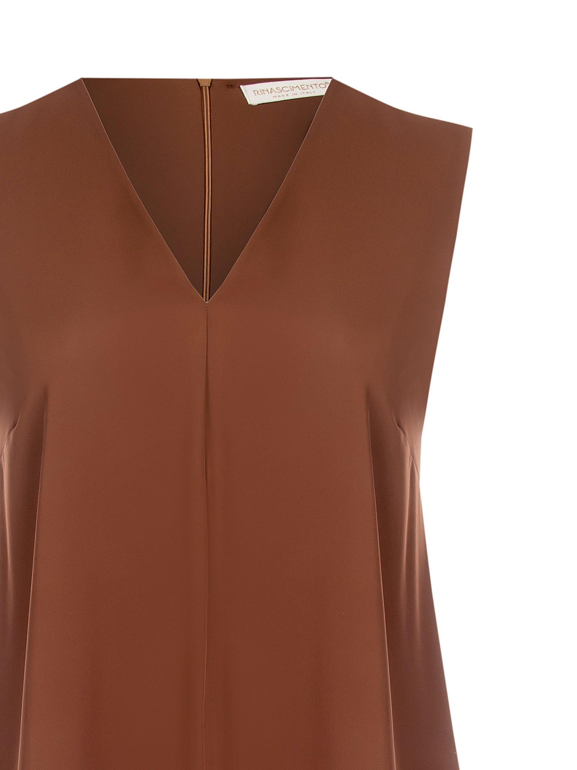 Top lungo in tessuto Rinascimento Curvy