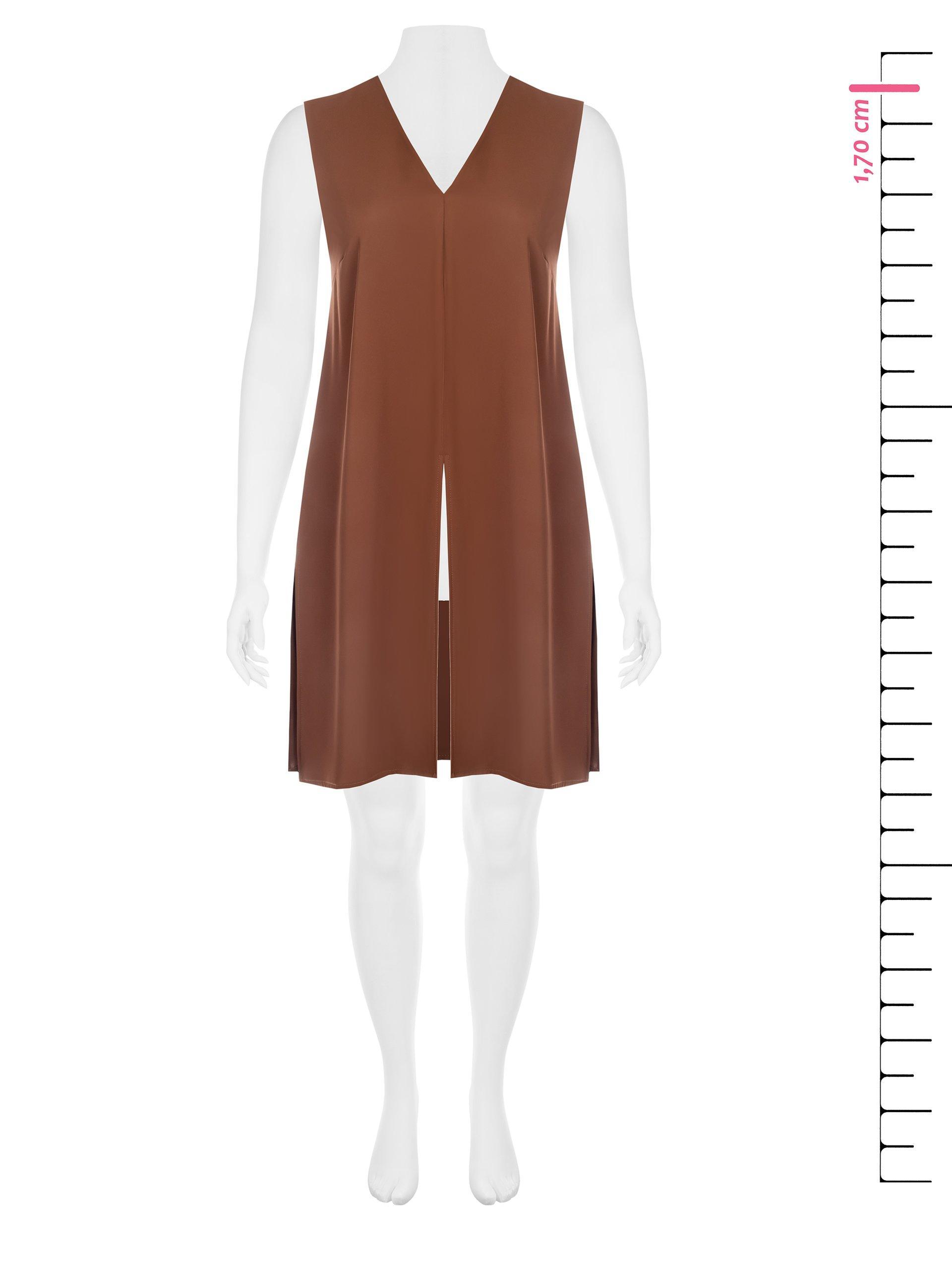 Top lungo in tessuto Rinascimento Curvy