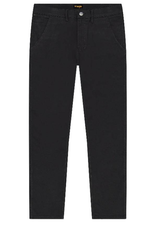 wrangler chino regular gabardine cotone  nero - foto 1