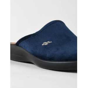 Pantofole donna in velluto blu