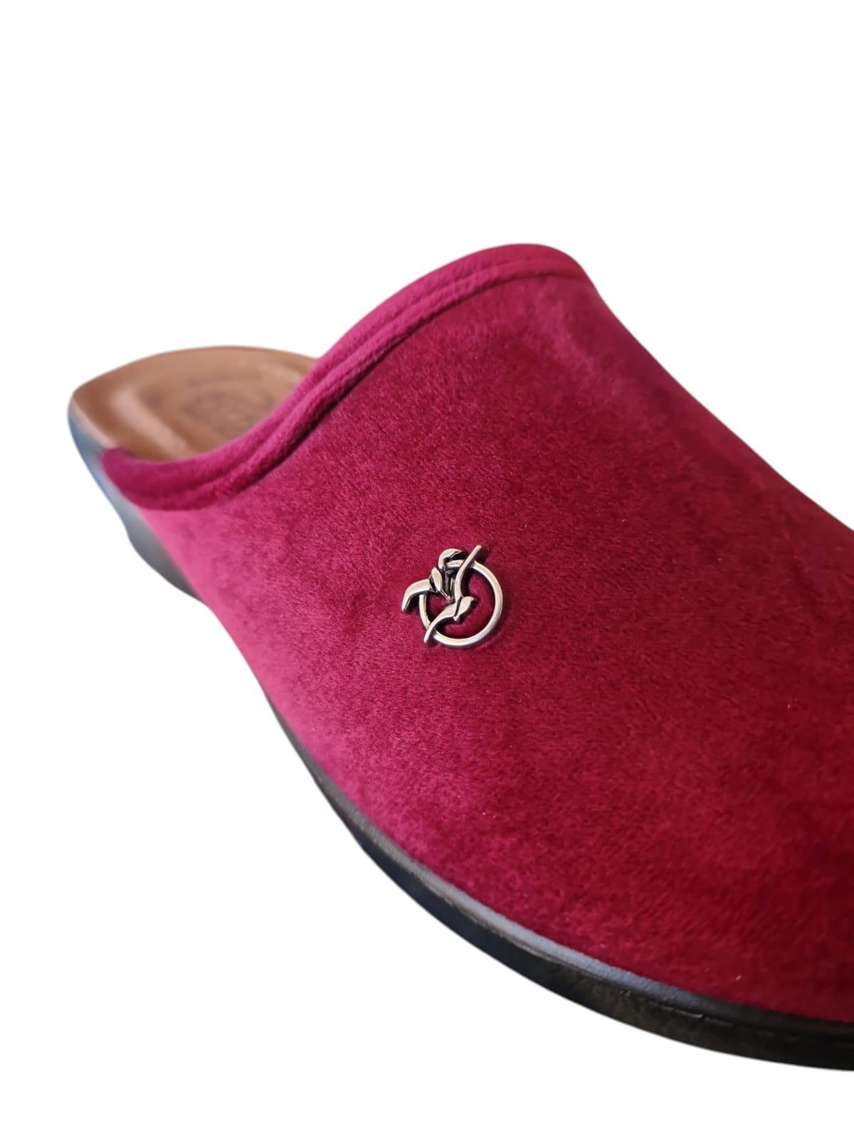 Pantofole donna in velluto bordeaux Fly Flot