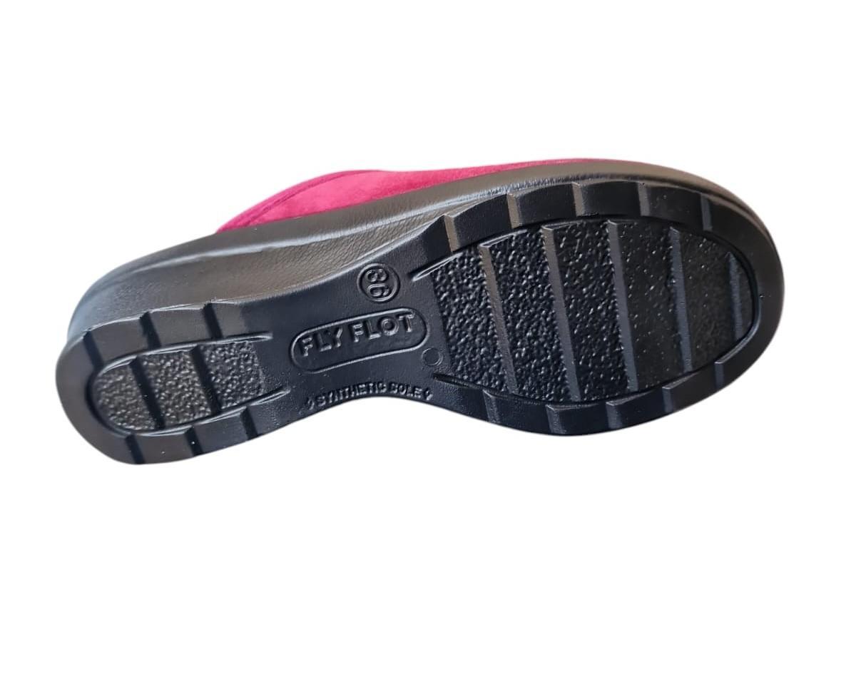Pantofole donna in velluto bordeaux Fly Flot
