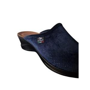 Pantofole da donna  velluto blu