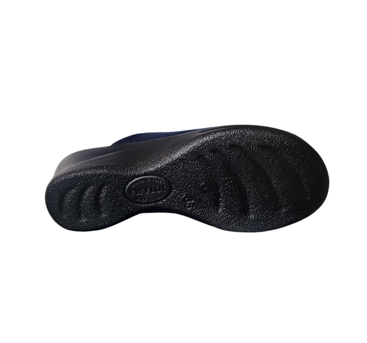 Pantofole da donna Fly Flot velluto blu