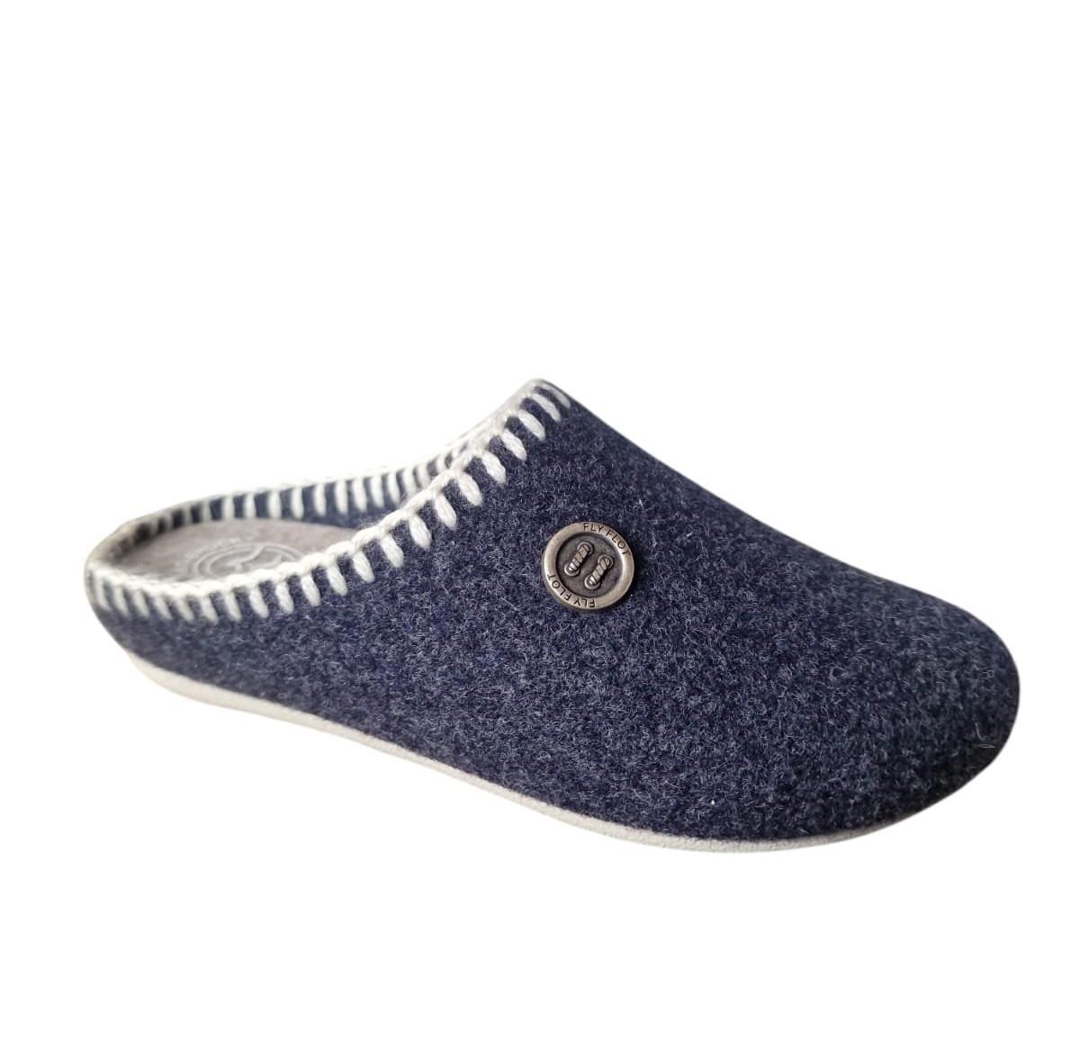 Pantofole da donna in lana Fly Flot blu