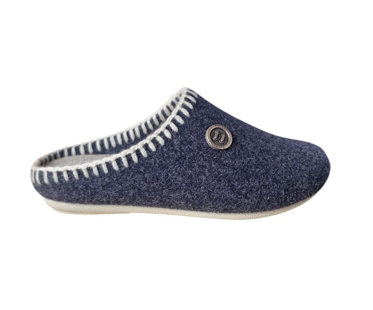Pantofole da donna in lana Fly Flot blu