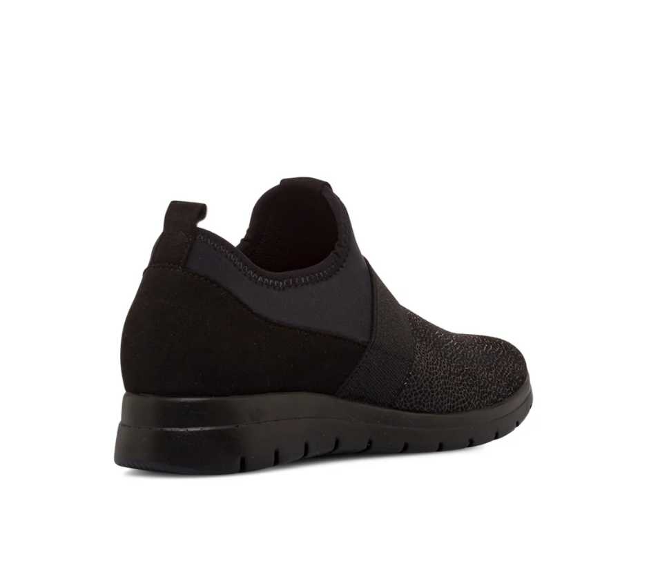Sneakers Slip-on nere da Donna con fascia elastica Fly Flot