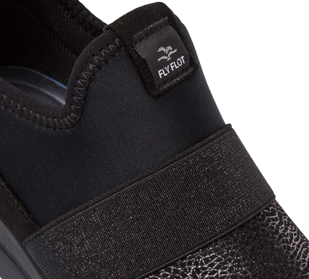 Sneakers Slip-on nere da Donna con fascia elastica Fly Flot