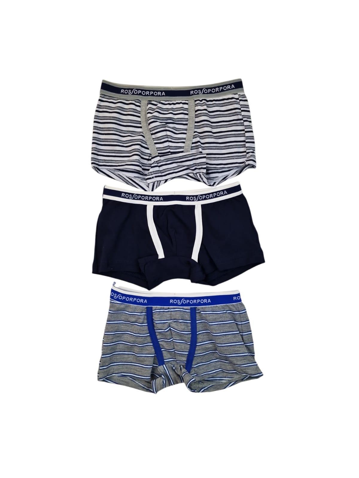 Tris boxer bambino Rossoporpora