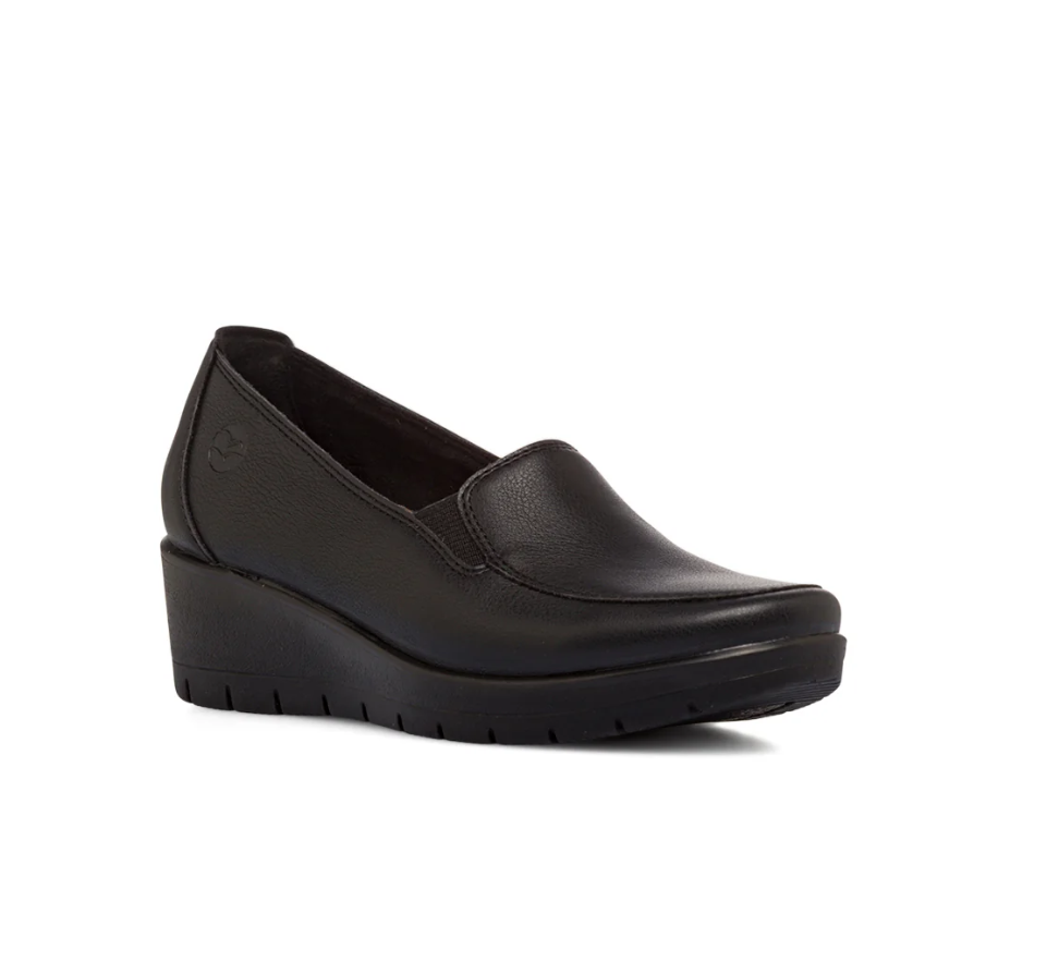 Mocassini neri da Donna con zeppa Fly Flot