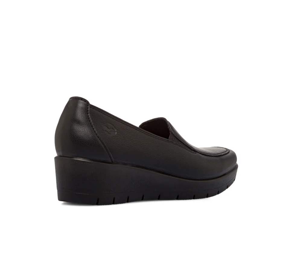 Mocassini neri da Donna con zeppa Fly Flot