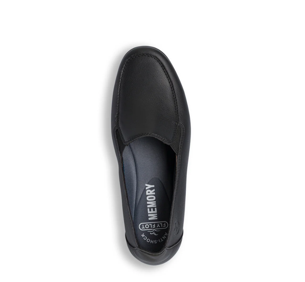 Mocassini neri da Donna con zeppa Fly Flot