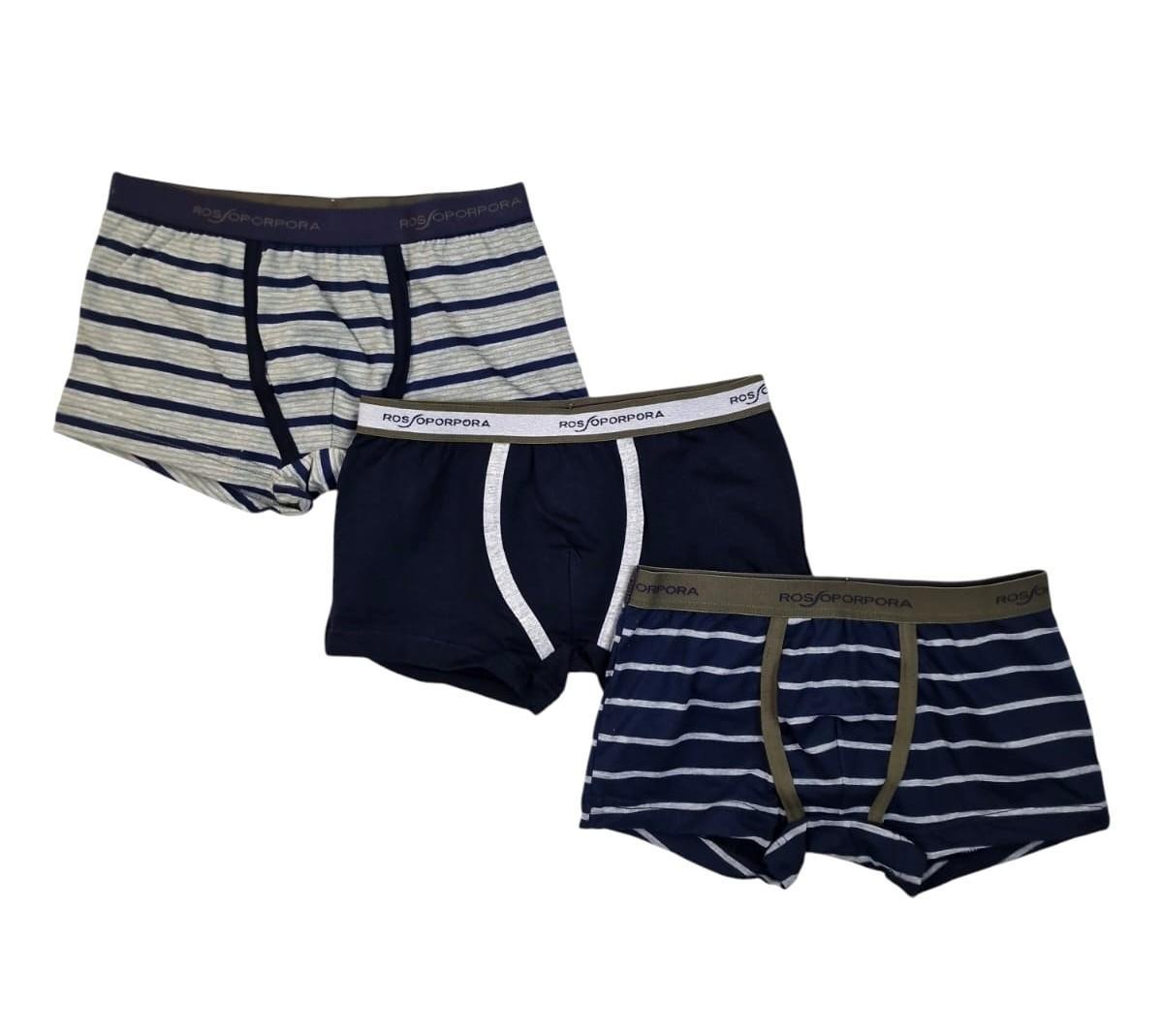 Tris boxer bambino Rossoporpora