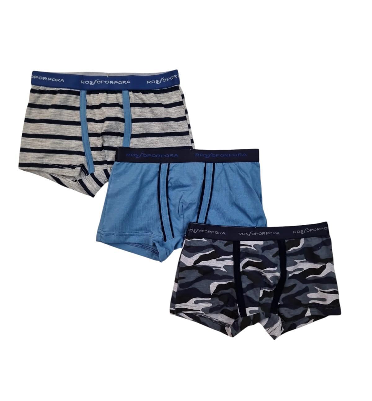 Tris boxer bambino Rossoporpora