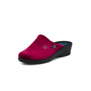 Pantofole bordeaux donna con sottopiede anatomico