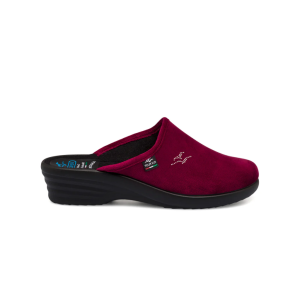 Pantofole bordeaux donna con sottopiede anatomico