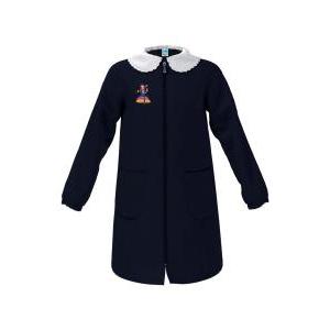 Grembiule scuola bambina zip blu con ricamo