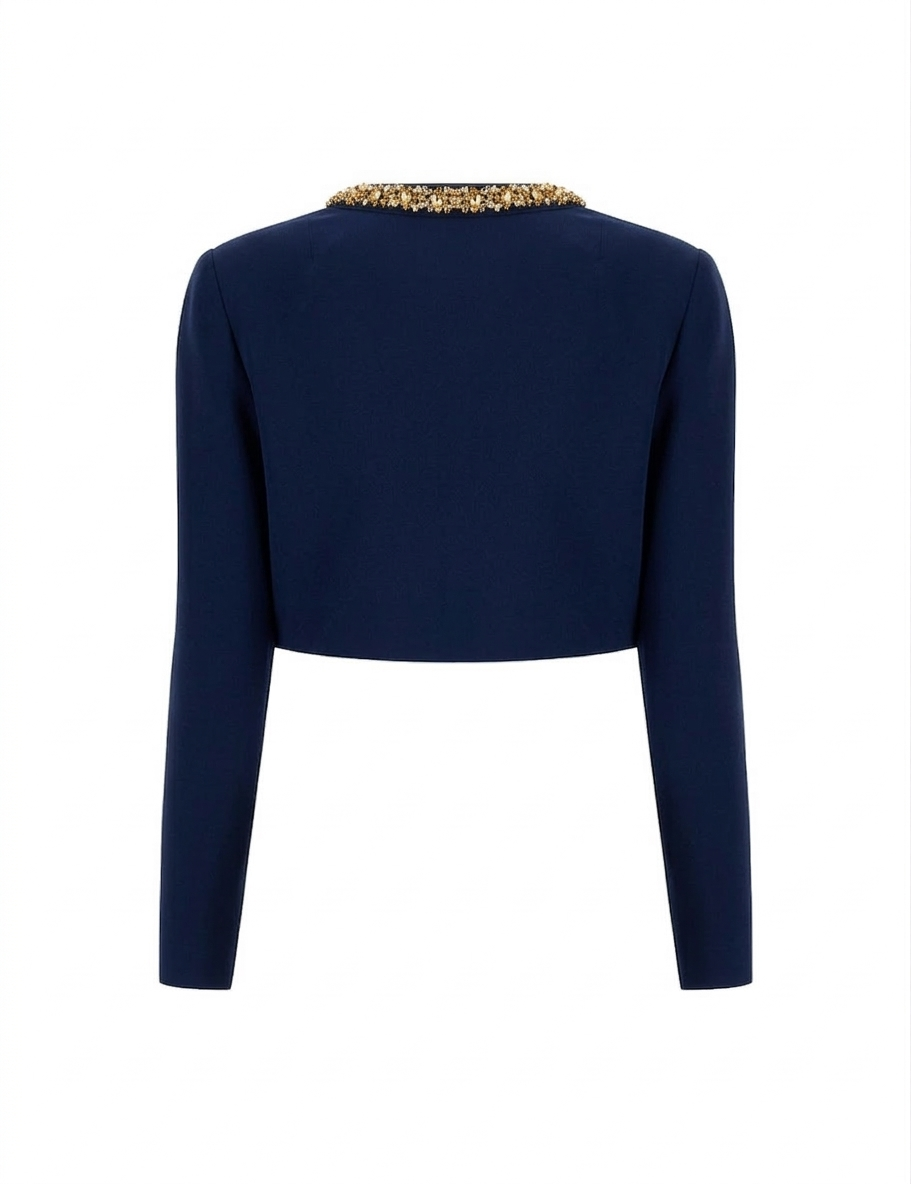 Giacca corta blu con dettagli oro Rinascimento