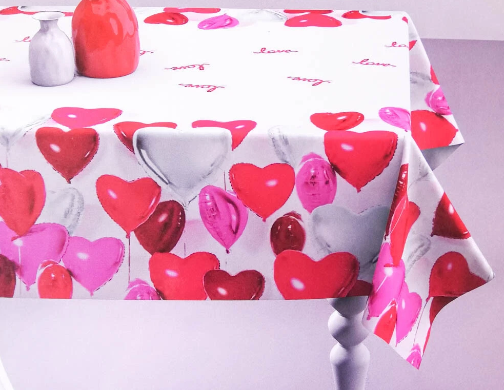 Tovaglia cuoricini stampa digitale 12 posti