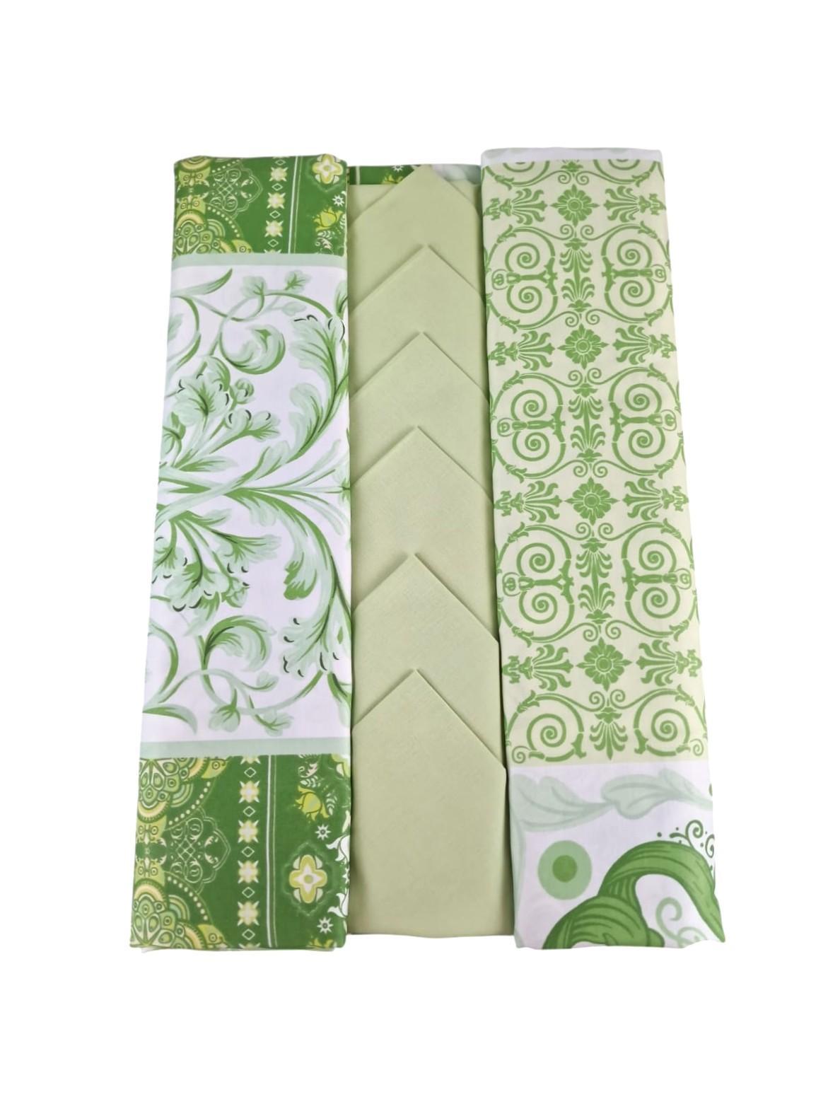 Tovaglia 12 posti con tovaglioli fantasia