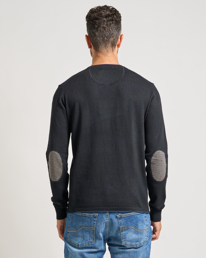 Maglioncino uomo misto lana nero Yes Zee